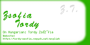 zsofia tordy business card